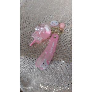 Hello Kitty Pink snow globe lollipop Key chain.